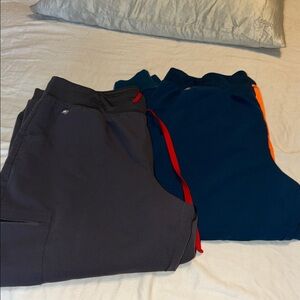 Figs bundle Charcoal and Deep Blue Joggers